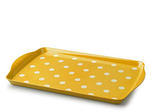 Zeal Melamine Dotty Serving Design Tray (38x24cm) Mustard Yellow