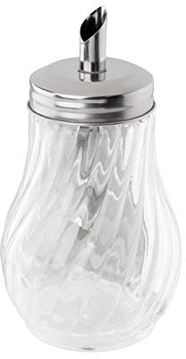 FMprofessional Sucrier 22546-280 ML - en Acier Inoxydable et Verre - Argenté