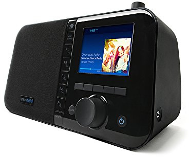 Grace Digital Mondo Elite Smart Internet Radio, Bluetooth, WiFi, 7 Day Alarm - Microphone Free (Black)