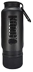 KONG H2O Isolierte Wasserflasche und Reisenapf, 750 ml, Schwarz