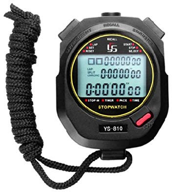 GUMEI Temporizador de cronómetro Digital Temporizador de intervalos con Pantalla Grande Tres Filas de 100 cronómetros de cronómetro Entrenamiento en Pista y Campo