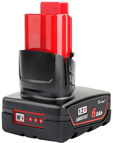 Waitley 12V 6.0Ah Li-ION Batterie pour Milwaukee M12 M12B 48-11-2411 48-11-2420 48-11-2401 48-11-2402 M-12 M12 Outils de Batterie