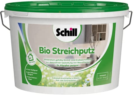 Schill Bio Streichputz (8) - Mineralischer Dekorputz für Wandgestaltung - Schimmelpilzhemmend, Lösemittelfrei, Umweltverträglich