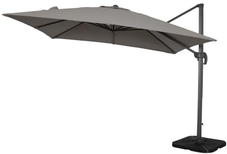 milani home - Ombrellone Da Giardino 3x3 Palo Laterale Telo Bianco Per Esterno Giardino, Ristorante, Gelateria Bar Hotel Albergo