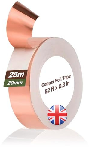 AVIDA ZEN Copper Tape Slug Repellent UK - 25m x 20 mm Self-Adhesive Cooper Slug Snail Repellent - Copper Tape - Slug Snail Barrier - Chemical Free-Defense