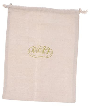 KICHOUSE Organic Cotton Bread Bag Loaf Pouch Drawstring for Storage Reusable Grocery Bag for Homemade Bread Keeping Fresh