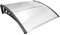 Sonnewelt Marquesina para puerta de entrada de 100 x 120 cm, toldo para puerta de entrada de aluminio y policarbonato, toldo transparente, toldo para puerta exterior, protección contra la lluvia