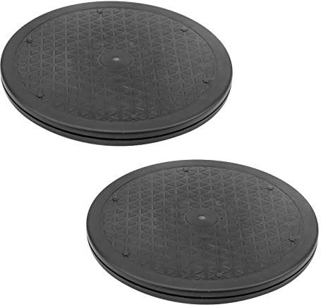 MUKCHAP 2 Stück 25cm Drehscheibe Drehbarer Universal Drehteller, 360 Grad Plattform Drehbar, Drehplatte Rund mit Stahlkugellagern für Laptops Monitor TV Handwerk Pflanzen Küche