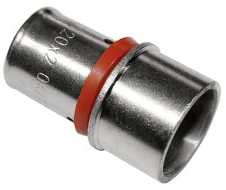 Suinga Adaptateur en cuivre 18-16 pour tube multicouche de 16 mm, utilisé avec une machine à sertir, gris.