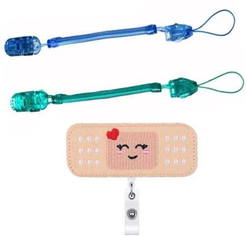 GuiLuc Krankenscherenhalter, Ausweishalter, 2 Scherenaufhänger + 1 einziehbarer Anhänger, Clip zum Vergessen von Scheren, ID-Karte, Lanyard Krankenschwester