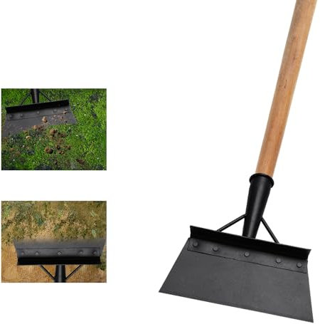 HONMOK - Pala de jardín multifuncional negra de 23 cm, pala plana de acero, pala de limpieza, para agrícola, deshierbe, jardinería, multifunción para casa granja