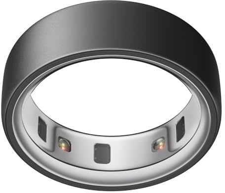 Oura Smart Ring 4 - Stealth - Size 15 - | Non-Standard Fit – Measure with a Size Kit |Sleep, Heart Rate and Fitness Tracking Wearable | 8-Day Battery, iOS / Android Compatible