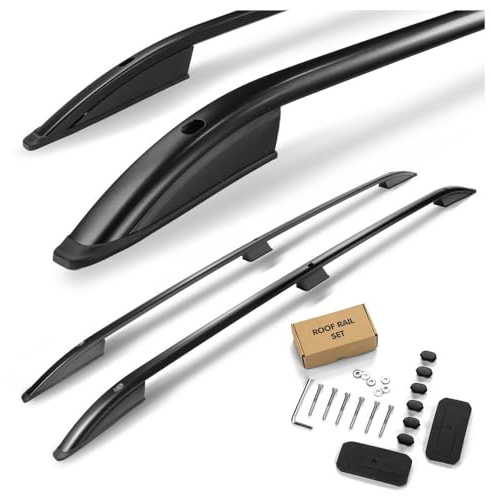CHROMEMASTER | Barras Portaequipajes, Rieles de Techo Compatible con Peugeot Rifter L1 M CORTO 2021+; Se Utilizan Para el Montaje de Portaequipajes de Techo, Cajas de Techo o Portabicicletas; Aluminio