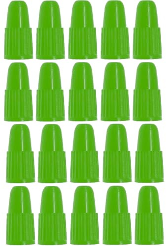 cyclingcolors 20x Cappucci delle valvole cappuccio valvola pneumatici Bici MTB Corsa Presta Plastica, verde