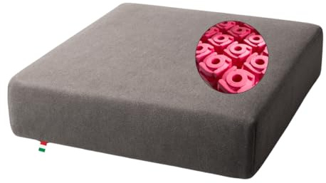 GM Coussin anti-escarres pour fauteuil roulant 40 x 40 x 9 cm, coussin anti-escarres pour chaise en mousse à mémoire de forme et polyuréthane pour fauteuil roulant pour personnes âgées, fabriqué en