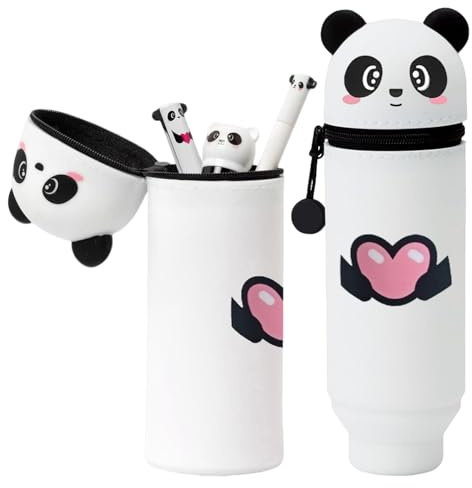 KKTONGXI Kawaii Federmäppchen, mäppchen, 2-in-1 Weiche Silikontasche, Cartoon Federmäppchen, Stand Up, Tier Stifthalter, Stifte Mäppchen, Stifthalter Bleistifttasche Mädchen Junge