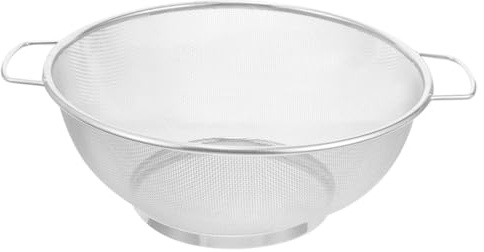 Hemobllo Filtro de Aceite para Freír de Malla Metálica Cesta Coladora de Acero Inoxidable con Asas Dobles para Escurrir Alimentos de Cocina