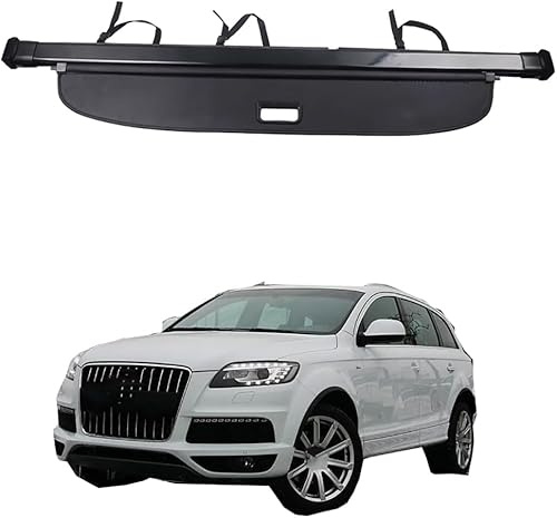 Coche Maletero Cubierta De Carga RetráCtil para Audi Q7 2010-2015, Seguridad Retráctil Cubierta Carga para Maletero Estante