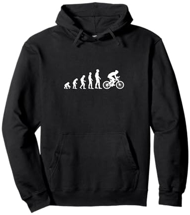 Evolution Herren-Fahrrad, Geschenkidee, lustiger Radfahrer Pullover Hoodie