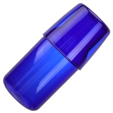 SHINYPASING Vaso y Botella de Vidrio para Agua y Té Color Azul Uso en Oficinas y Hoteles Juego de 1 Unidad Tapa