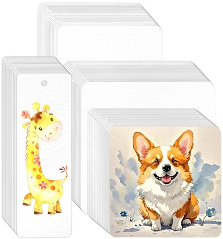 Aquarellpapier 300g/m² 200 Blatt Aquarellblock DIY Malpapier Aquarell Postkarten für Studenten Lehrer Künstler (5 * 15cm/10 * 10cm/10 * 15cm/12 * 12cm)