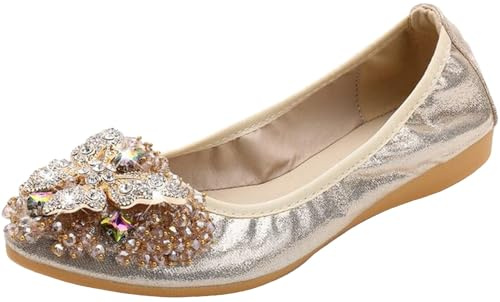 PPXID Femme Fille Chaussures Ballerines Mocassin Plates Chaussures de Mariage d'affaires décontractée Grande Taille