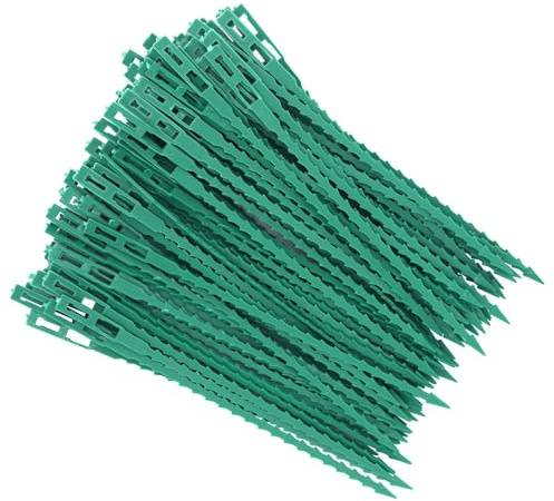 ZITFRI - Lote de 80 ganchos para tomates y árboles tutores de plantas, fijación y soporte ajustable para plantas, brida de plástico para jardinería DIY