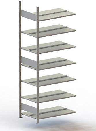 Meta - Anbauregal 2500x1000x600 mm verzinkt Fachlast 80 Kg