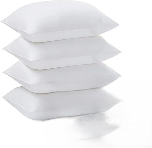 GB TEXTILE 4 Pack Deluxe Super Bounce Back Pillows - 2 Bedding Set - 2 Pairs plain pillows