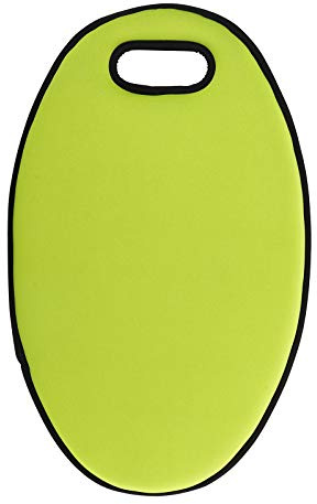 INIFILM Oval Garden Kneeling Mat, Thick Memory Foam Kneeling Knee Pad with Handles, Portable Gardening Knee Pad for Bath Housework Exercise & Fitness Yoga and Outdoor Camping (Green)