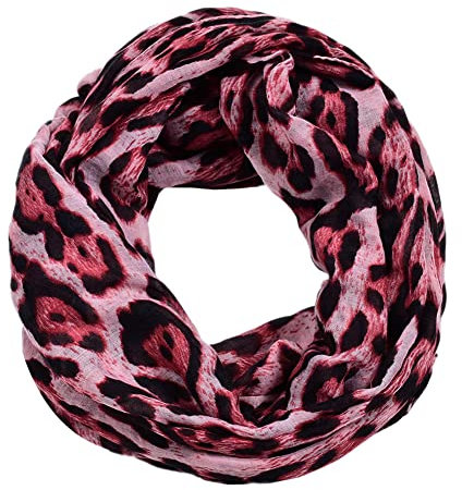 Vobozeany Damen Loop Schal Mode Halstücher Leopard Loopschal Schlauchschal