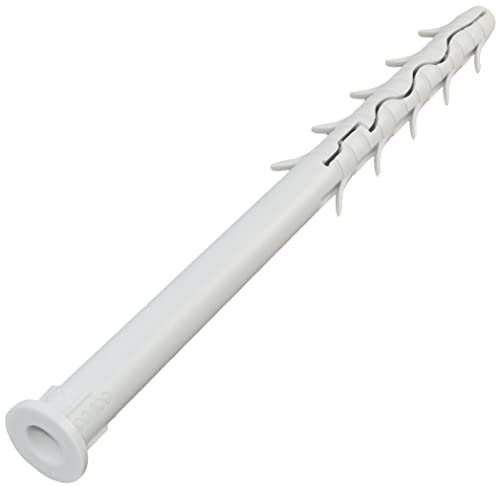 AERZETIX - C57419 - Lot de 10 Chevilles universelles à ailettes à Frapper Ø12x200 mm à collerette - en Plastique/Nylon - maçonnerie Fixation en béton Brique Pierre parpaing