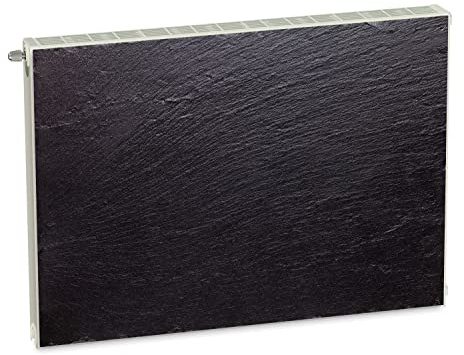 Magnet Heizkörperverkleidung Heizkörperabdeckung Schwarz Schiefer 80x60 cm Heizung Abdeckung Verkleidung Magnetische Abdeckmatte Kühlschrank aus Einem Flexiblen Magneten Digitaler Aufdruck