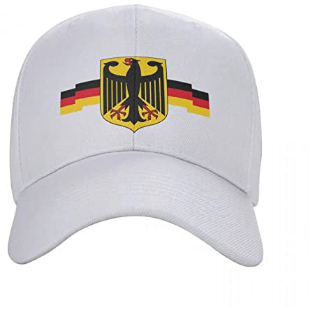 Baseballkappe Hiphop-Sonnenhut klassischer Deutscher Adler Baseballkappe für Männer und Frauen individuell verstellbar für Erwachsene Deutschland-Flagge Papa-Hut Outdoor- Hysterese verstellbare