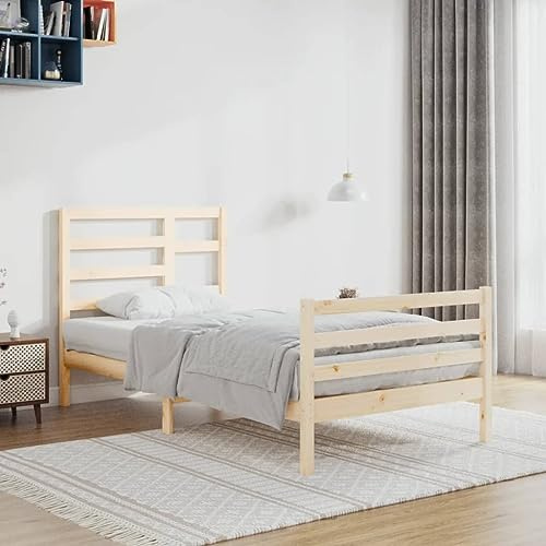ZQQLVOO Bettgestell Familienbett Palettenbett Massivholzbett 90x200 cm