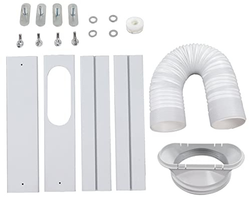 Air Conditioner Window Vent Kit, Universal Adjustable Panels and Exhaust Hose Adapter for Sliding Doors and in Home or Office