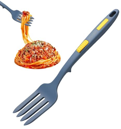 Forchetta da cucina in silicone, forchetta da cucina, grande forchetta antiscivolo, utensili da cucina per alimenti per ristoranti, forchette da cucina portatili per casa e cucina