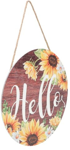 RORPOIR Willkommensschild Aus Holz Für Haustür Türschild Veranda Hängendes Welcome Schild Mit Seil Deko Für Eingangsbereich Willkommen Zuhause Schild