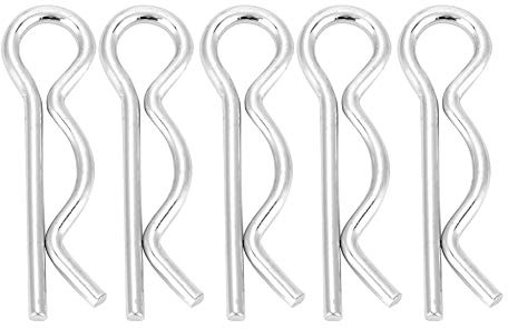 R Cotter Pin Retaining Fastening Clip - Rustproof, Bright Zinc Plated, Metal Construction - Multipurpose Hardware (2.5*45mm (10pcs))