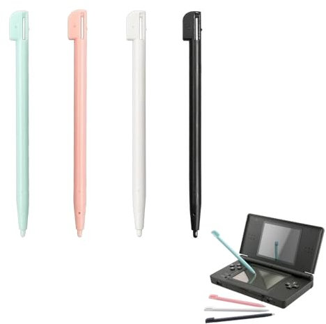 Stylet DS - Lot de 4 Stylets pour NDS 3DS Lite DSL NDSL (4 Couleurs) - Console de Jeu Stylet Plastique Console de Jeu Accessoires - Accessoire de Jeu Précis et Durable