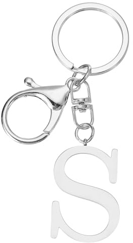 PATIKIL Buchstaben Schlüsselanhänger A-Z, Anfangsbuchstaben Schlüsselanhänger für Damen, Brief Schlüssel Anhänger für Taschen Rucksack Auto, Metall Schlüsselanhänger Buchstabe