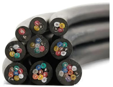 Wire and cable Speaker Audio Wire 2/3/4/5/6/7/8 Conductor 12V Flexible Electrical Multi Core Round Car Automotive Cable For LED Light Speakers Twisted pair shielded cable(3 Core-Black,5M_24 AWG)
