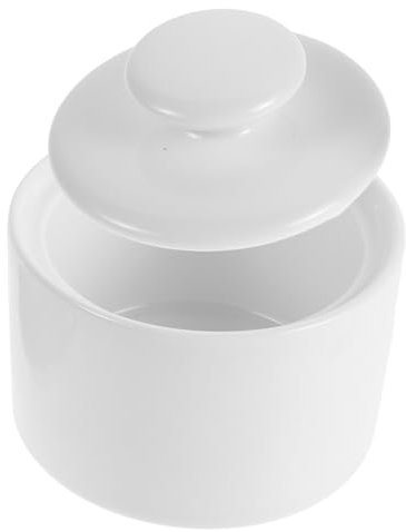 TOPBATHY Sucrier Céramique Avec Couvercle Pot De Rangement Pour Sucre Café Biscuits Blanc Pour Comptoir De Cuisine