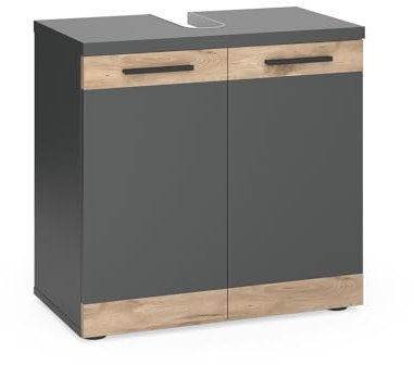 Vicco Meuble sous lavabo NIKO, Anthracite/Viking Oak, 60x59.1cm