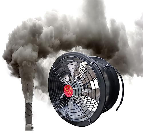 RWSXY Ventilatore di Scarico da 10 Pollici, Ventilatore ad Alta velocità, Ventilatore assiale per Scarico Industriale Commerciale da Parete, Potente Ventilatore di Scarico fumi in Metallo.