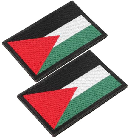 HOMSFOU Badge Palestine Brodé Patch À Crochet Et Boucle 8.00 X 5.00 Cm Lot De 2 Pour Sacs À Dos Vêtements Voyages Et Usage Quotidien