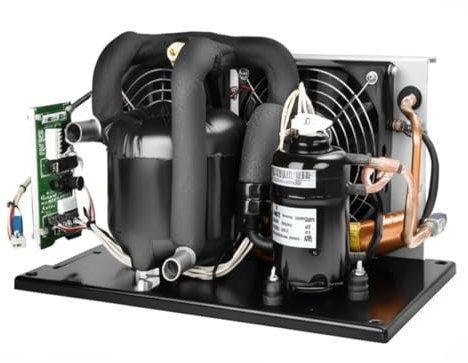 Aire acondicionado de CC Enfriador de líquido coaxial DV1920E-C de 24 V CC y 130 W con R134A, compacto y eficiente for el ciclo de líquidos.