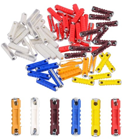 Kit Fusibili Siluro Per Auto, 120 Pezzi Fusibili Per Automobili Assortiti, Fusibile a Siluro Trattore Ceramica per Vecchie Auto Europee (5A/8A/10A/16A/25A/40A)