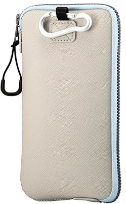 OneJoy Neoprene Mobile Phone Pouch, Thermal Cellphone Pouches, for iPhone Sleeve Case with Clip on fit for 6.1 to 6.9 phone.[ Ivory ]