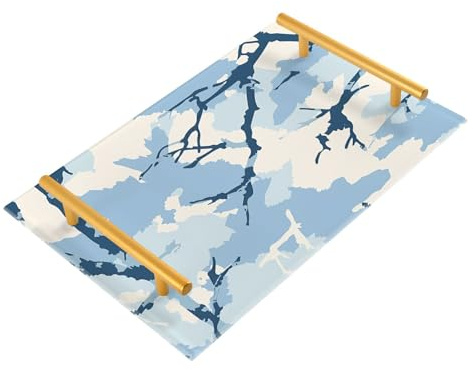 Jon Klassen - Bandeja de servicio decorativa con asas para café, joyas, perfumes, mesa, servir, charola para comida